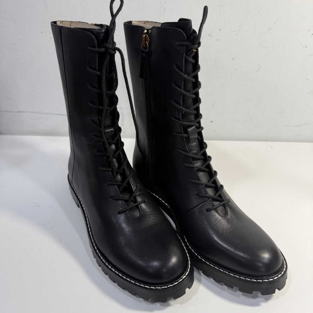 J. Crew Black Combat Boots